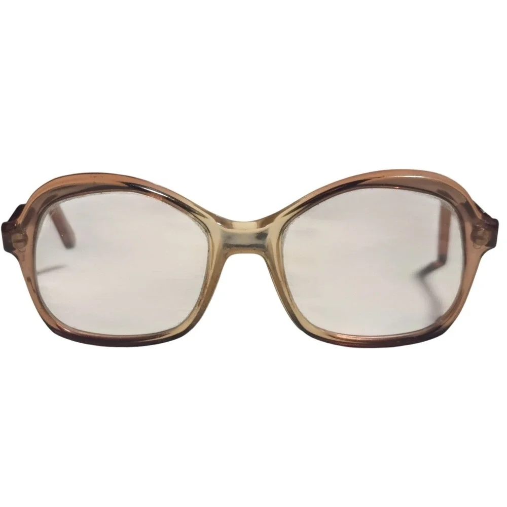 Vintage Oversized Reading Glasses +1.25 Peach Geometric Made in USA